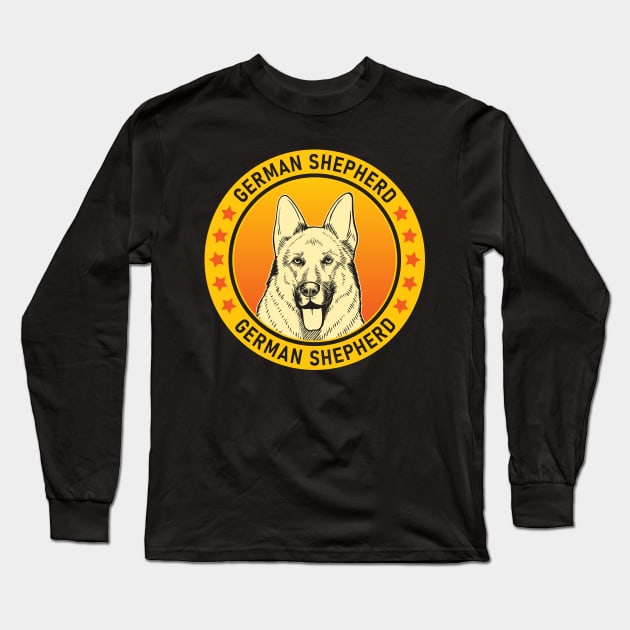 German Shepherd Dog Portrait Long Sleeve T-Shirt by millersye